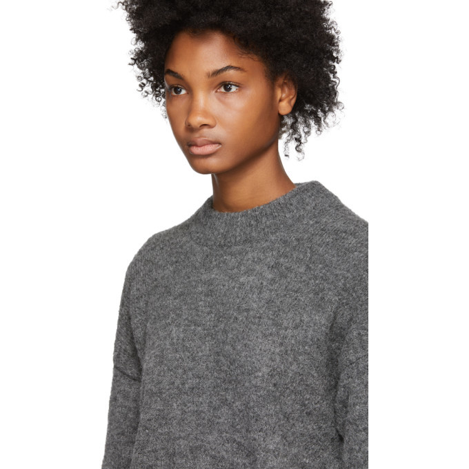 Tibi Grey Easy Cozy Sweater