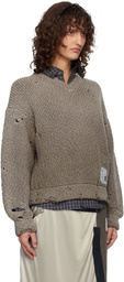 Maison MIHARA YASUHIRO Brown Sun Faded Like Knit Sweater