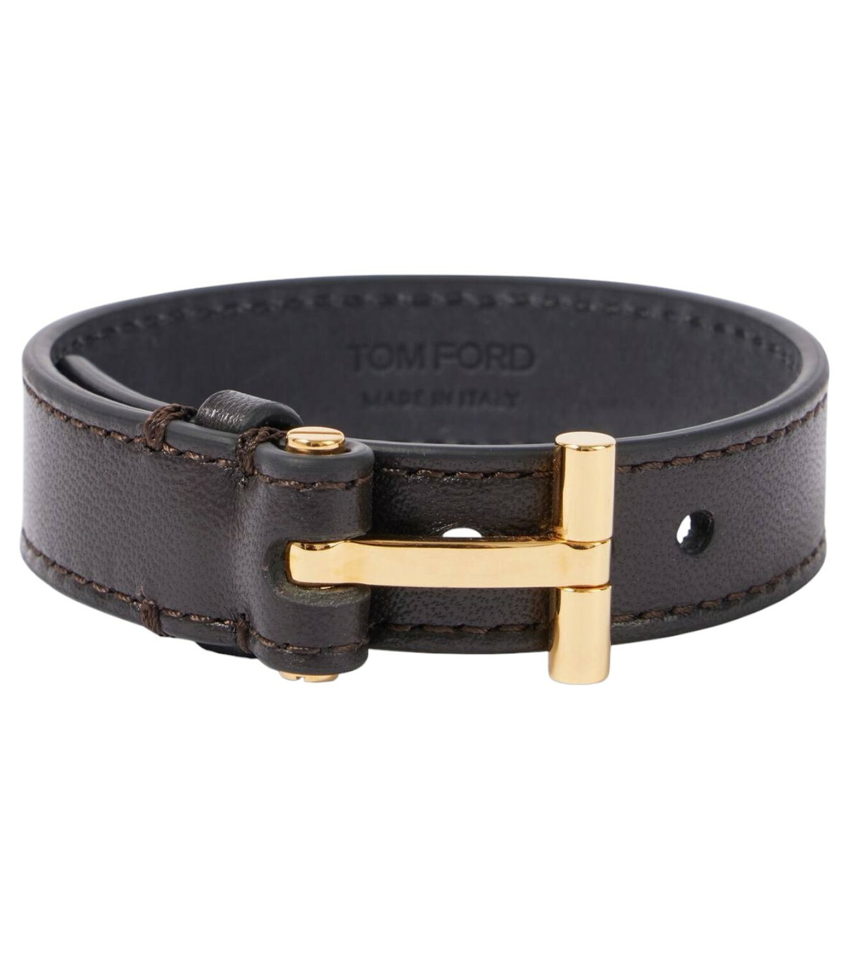 【関税＆送料込み】Tom Ford Black And Gold Leather Bracelet 22855231_53455793_600.jpg