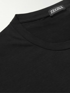 Zegna - Stretch Cotton-Blend Jersey T-Shirt - Black