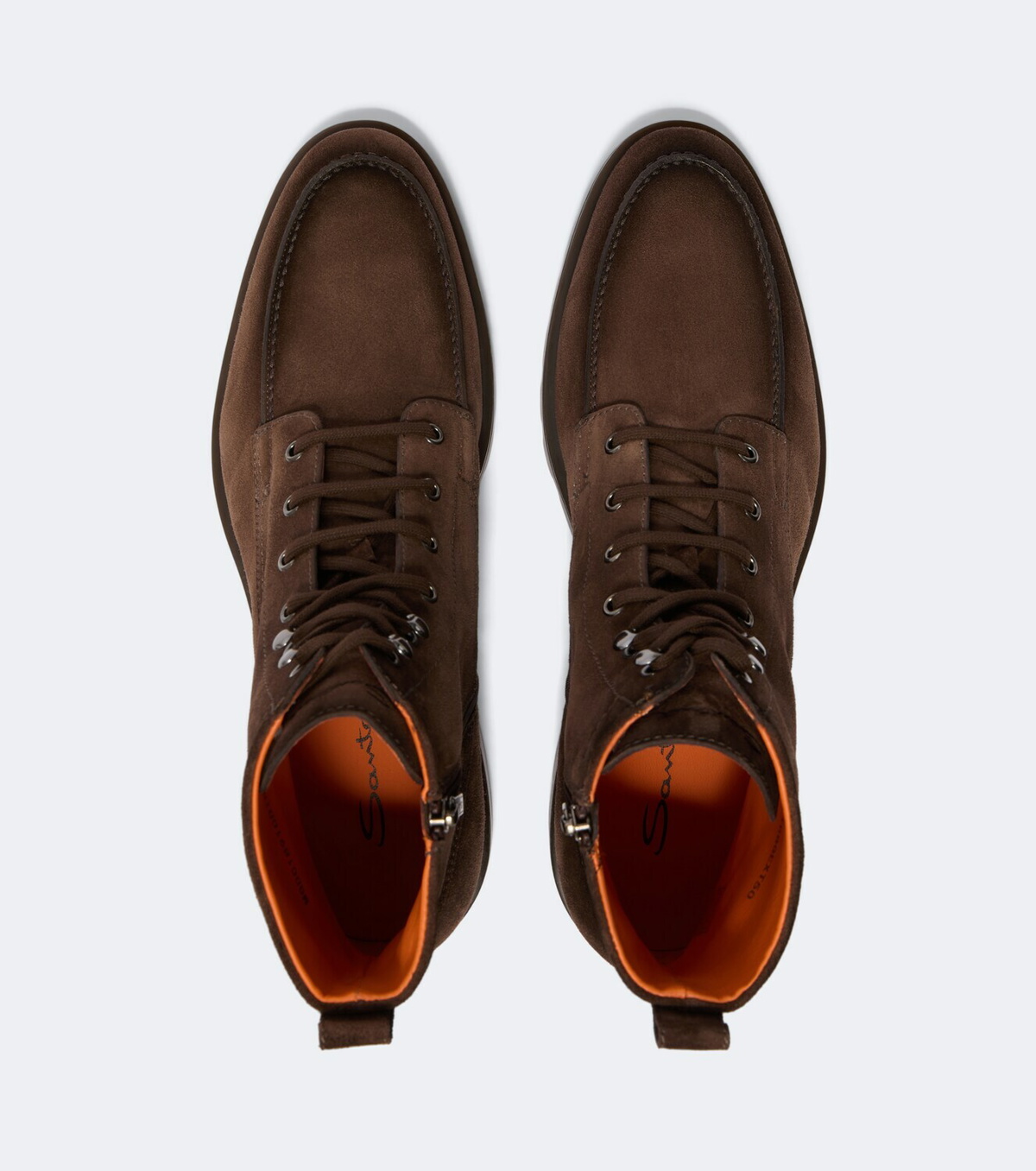 Santoni Suede lace-up boots