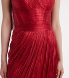 Maria Lucia Hohan Claudine scarf-detail silk mousseline gown