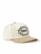 Cherry Los Angeles - Navajo Suede-Trimmed Logo-Embroidered Twill Baseball Cap