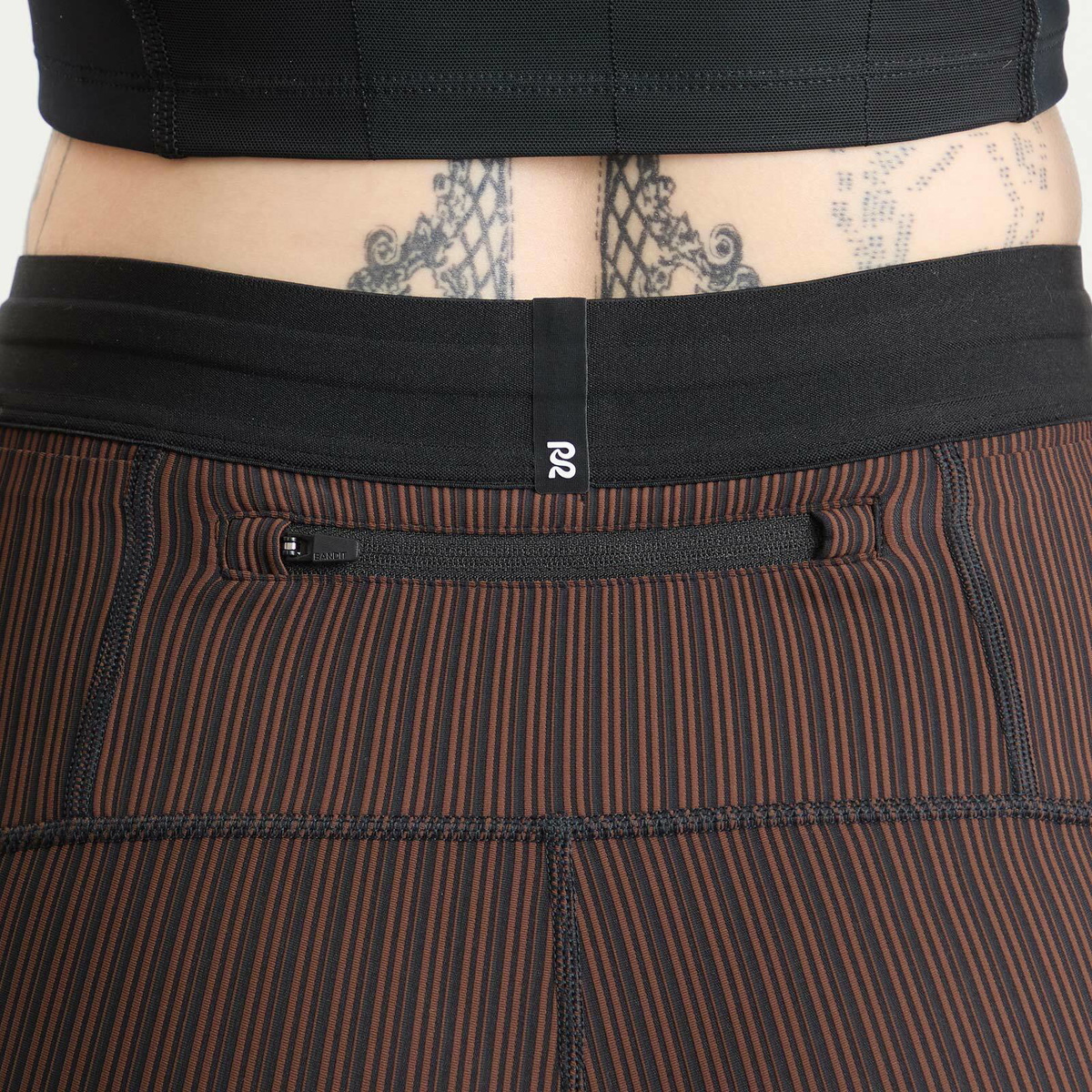 Bandit Women's Variegated Striped Cadence™ 5” Compression Short in Cacao/Bandit Black