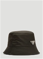 Nylon Logo Bucket Hat in Black