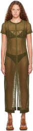 Eckhaus Latta Khaki Siren Maxi Dress