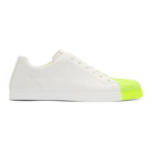 Fendi White and Green Leather Forever Fendi Sneakers