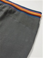 Paul Smith - Striped Cotton-Jersey Sweatpants - Gray
