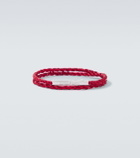 Bottega Veneta Knot sterling silver and leather bracelet