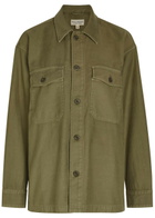 Nili Lotan Howard Cotton Overshirt Olive