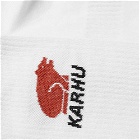 Karhu Men's Classic Logo Sock in White/Cayenne
