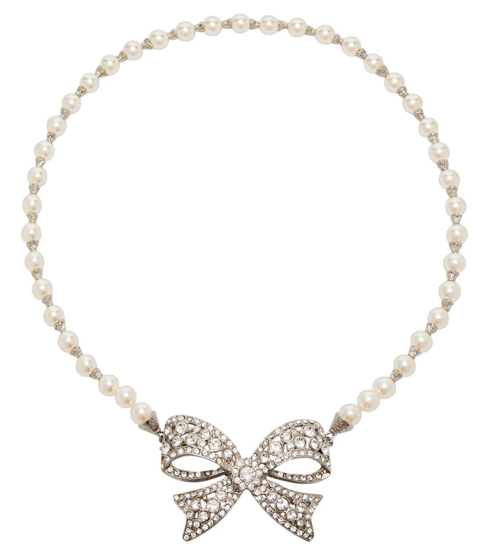 Photo: Alessandra Rich Embellished faux pearl necklace