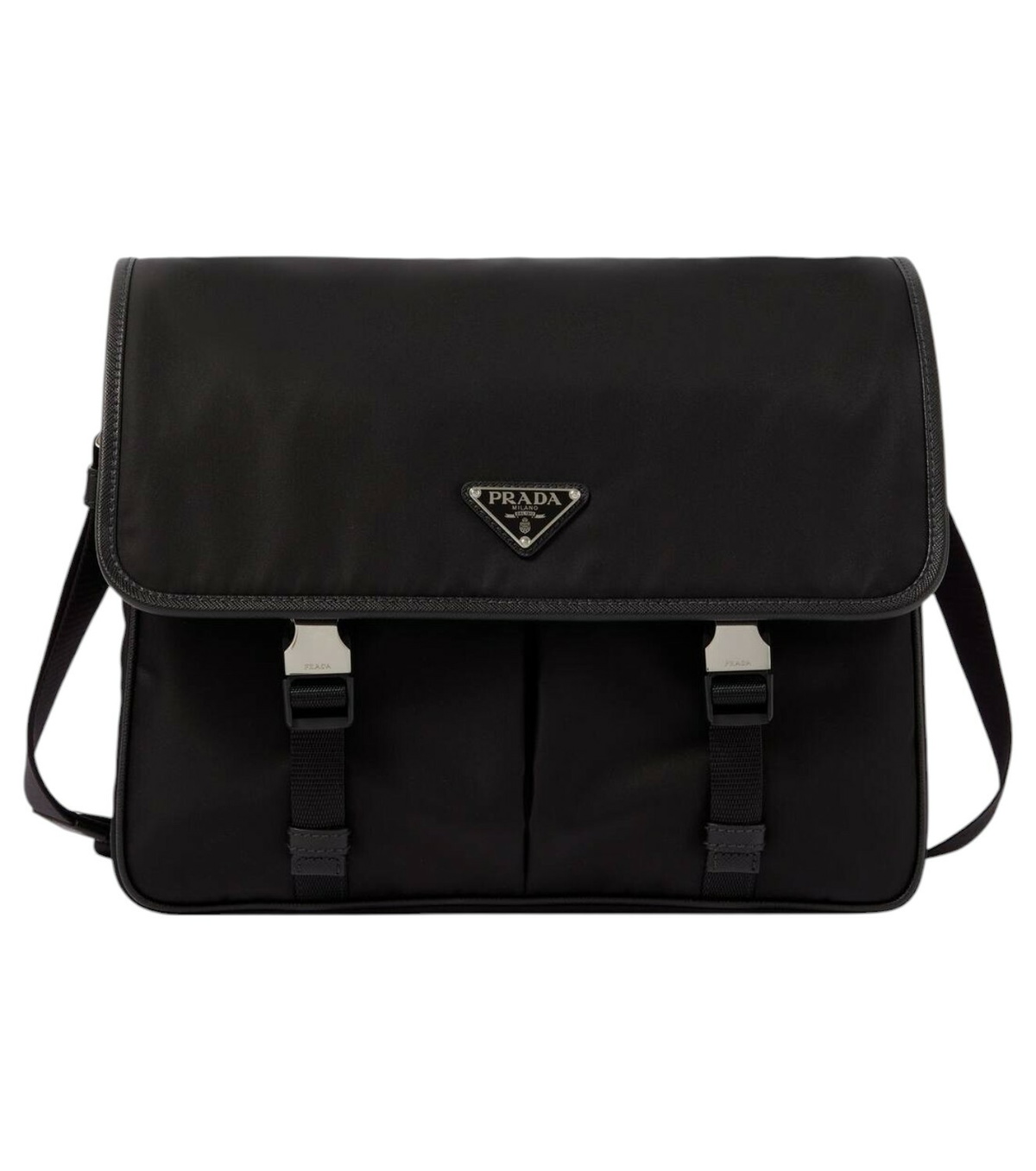 ショルダーバッグ PRADA Black Re-Nylon And Leather Crossbody Bag Prada - Re-Nylon Crossbody Bag in Black Prada