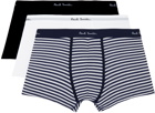 Paul Smith Three-Pack Navy & White Mixed Boxer Briefs
