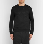 Neil Barrett - Embroidered Loopback Cotton-Jersey Sweatshirt - Men - Black