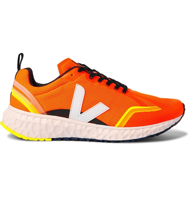 Photo: Veja - Condor Neon Mesh Running Sneakers - Orange