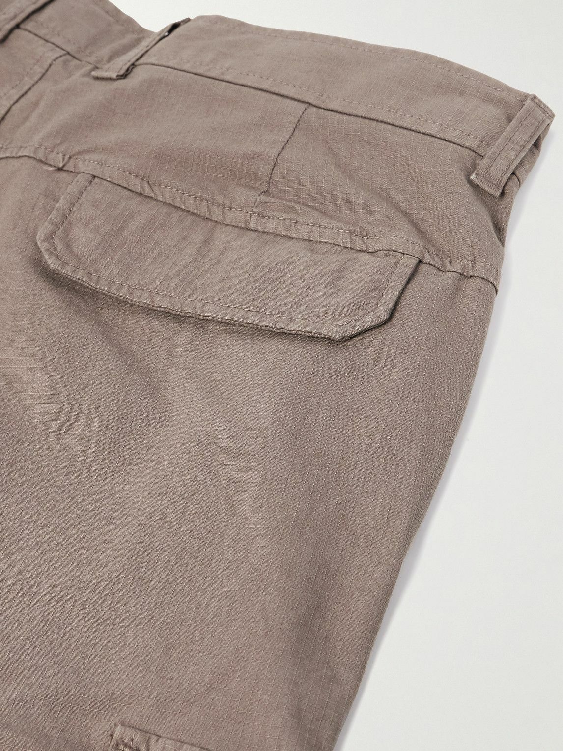 Mr P. - Edward Straight-Leg Organic Cotton-Blend Ripstop Cargo Trousers - Brown