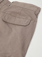 Mr P. - Edward Straight-Leg Organic Cotton-Blend Ripstop Cargo Trousers - Brown