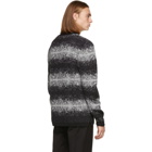 Saturdays NYC Black Wade Ombre Stripe Sweater