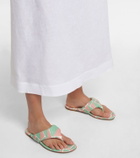 Pucci Printed leather thong sandals
