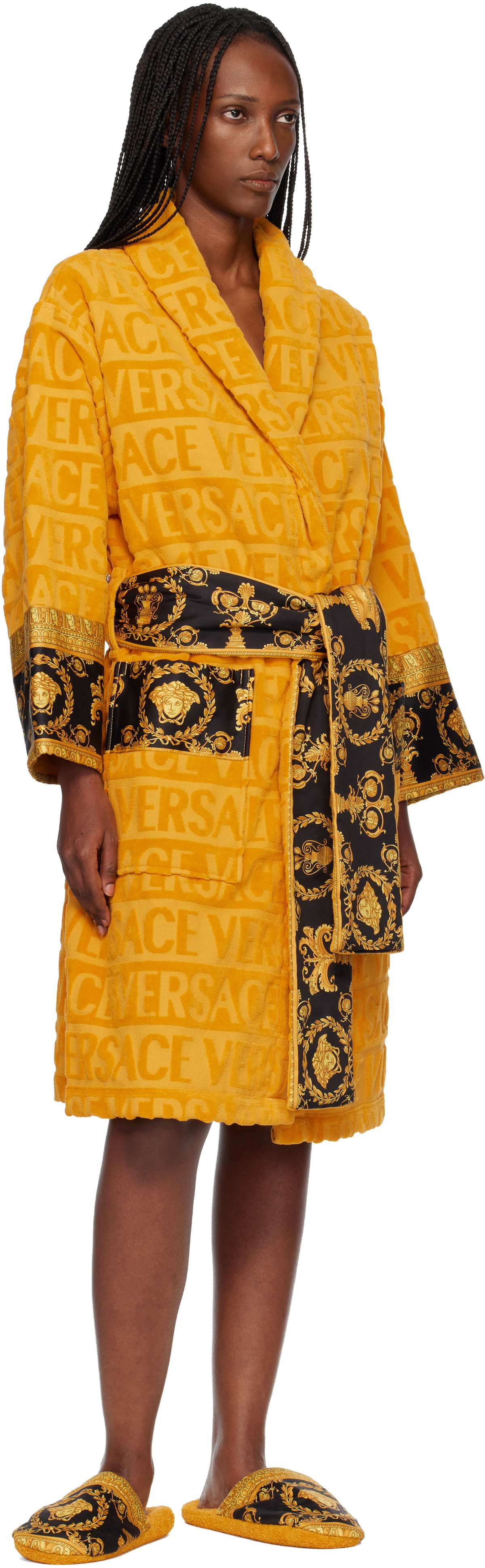 Versace Yellow 'I Heart Baroque' Bathrobe
