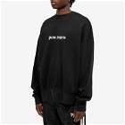Palm Angels Men's Embroidered Crew Sweat in Black