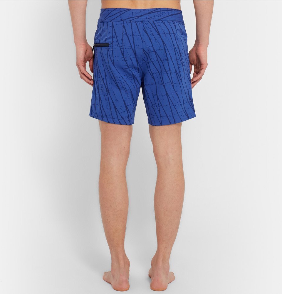 Everest Isles - Draupner Mid-Length Printed Swim Shorts - Men - Blue