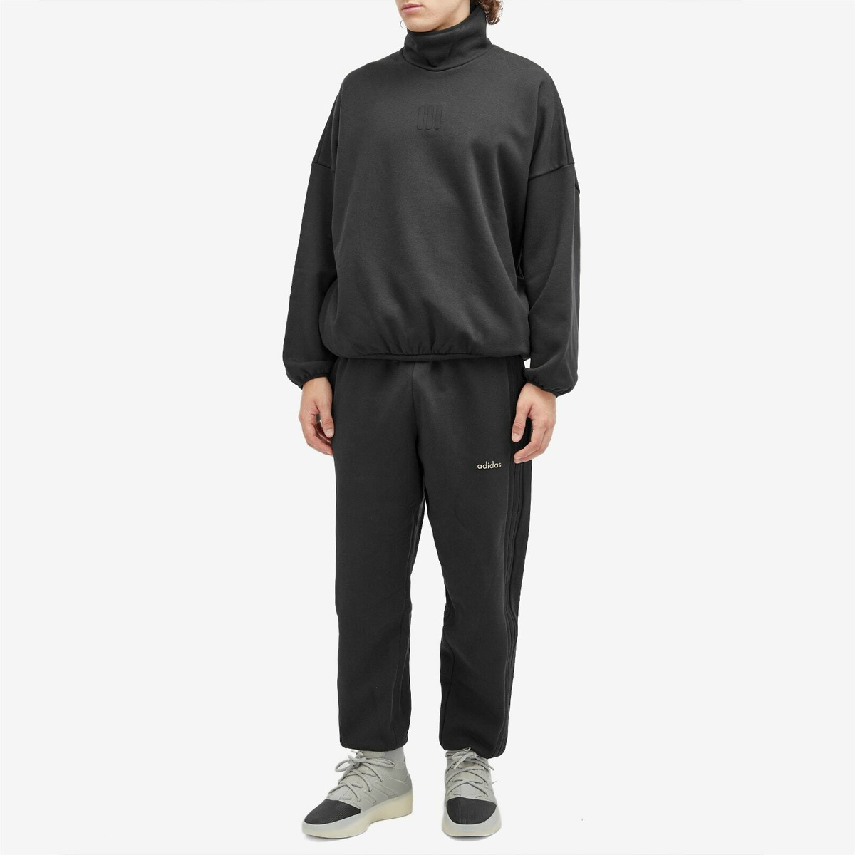 Adidas x FOG Men's Adidas x Fear Of God Athletics Fleece Mock Sweatshirt in Black