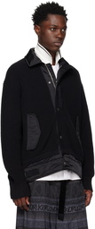 sacai Black Rib Jacket