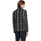 Thom Browne Black Seersucker Plaid Classic Blazer