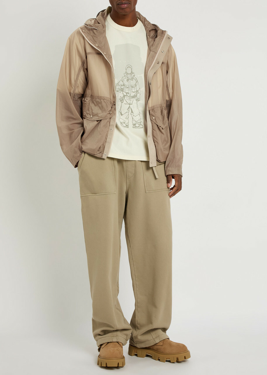 Ten C Skye Panelled Shell Jacket Light Grey
