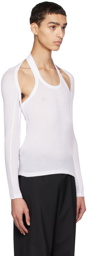 Dion Lee White Modular Halter Long Sleeve T-Shirt