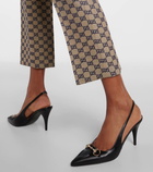 Gucci Horsebit leather slingback pumps