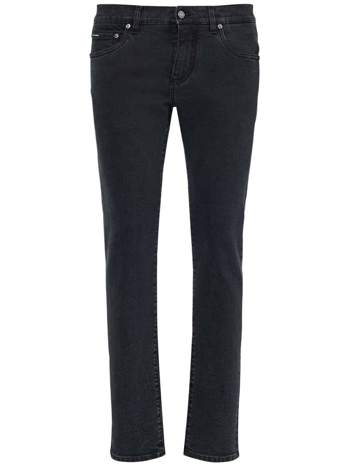 Dolce & Gabbana Black Cotton Stretch Skinny Men Denim Jeans