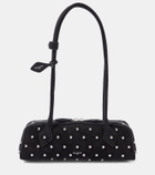 Alaïa Le Teckel Small studded suede shoulder bag