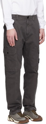Stone Island Gray 3100011 Organic Broken Twill Old Effect Cargo Pants