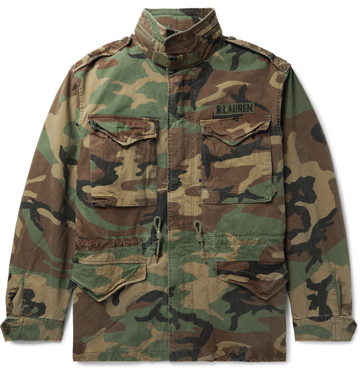 Photo: Polo Ralph Lauren - Layered Camouflage-Print Cotton and Quilted Ripstop Jacket - Green