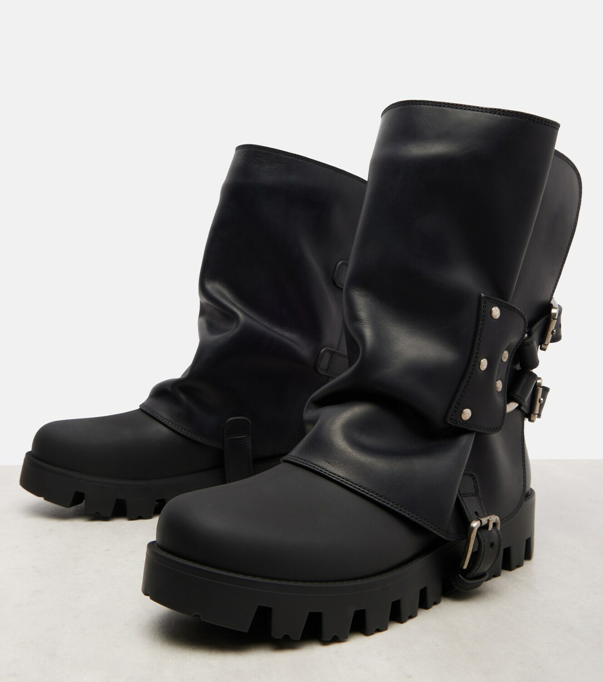Dolce&Gabbana Leather biker boots