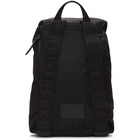 Givenchy Black and Silver Nylon Latex Band Backpack