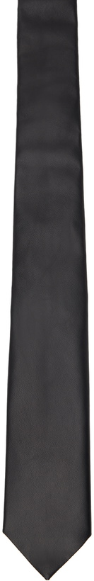 Photo: Bottega Veneta Black Leather Tie