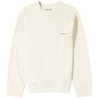 Wooyoungmi Men's Box Logo Crew Sweat in Ivory