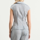 Peachy Den Women's Missy Asymmetric Stretch Blouse Presented by END. in Check