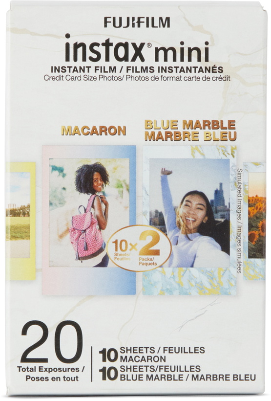 Photo: Fujifilm Macaron & Blue Marble instax mini Instant Film, 20 Exposures