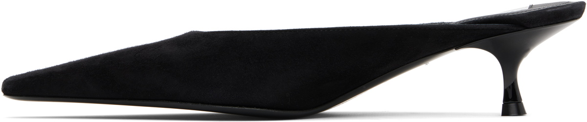 Victoria Beckham Black Sloan Suede Mules