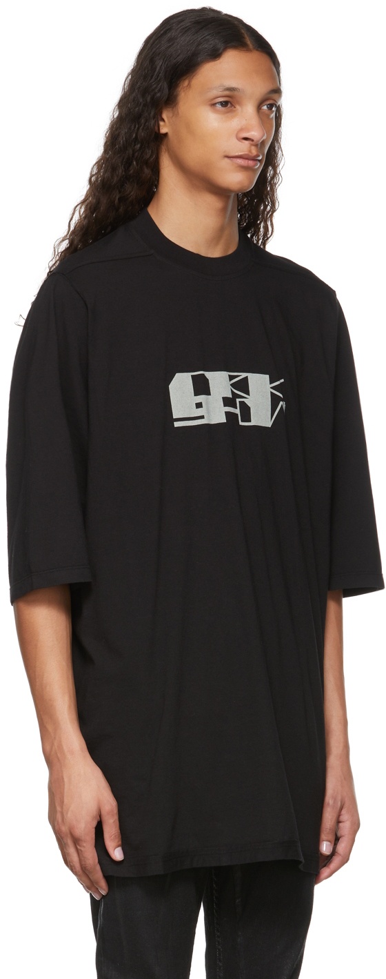Rick Owens Drkshdw Black Jumbo Logo T-Shirt Rick Owens Drkshdw