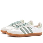 Adidas Samba OG Sneakers in White/Silver Green/Putty Mauve