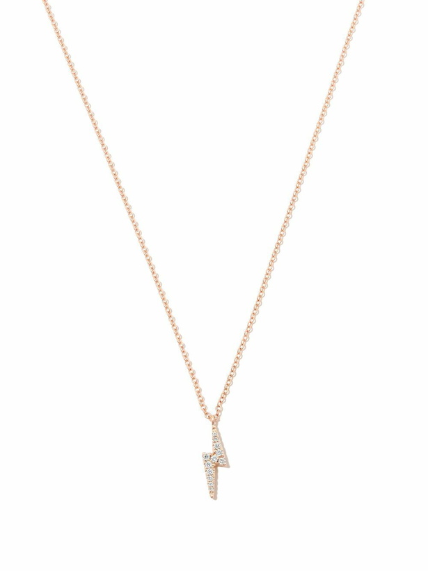 Photo: MARIA TASH 18K Rose Gold Diamond Lightning Pendant Necklace