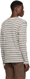 BLUEMARBLE White & Gray Stripe Long Sleeve T-Shirt