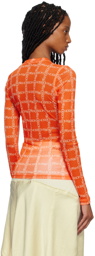 JW Anderson Orange Grid Blouse