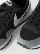 Nike - Air Pegasus 83 Premium Leather-Trimmed Suede Sneakers - Black